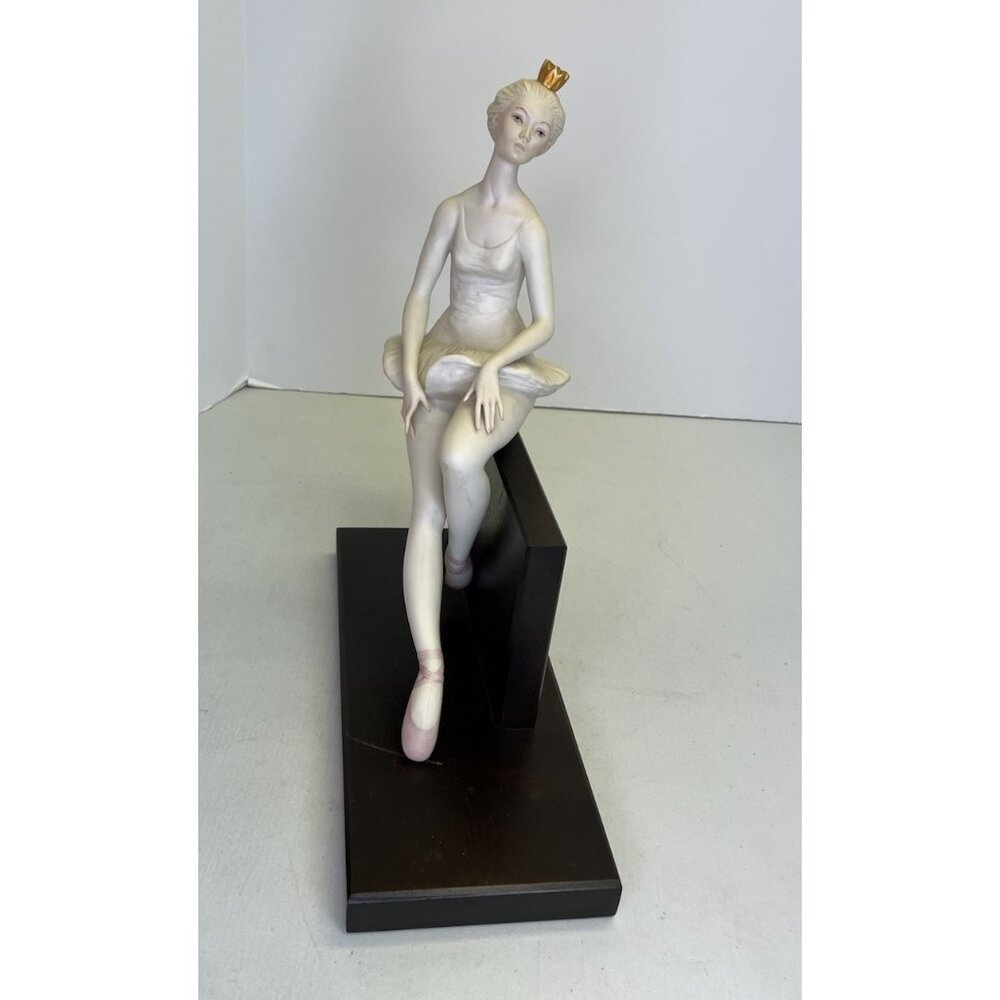 Cybis Ballerina "On-Cue" Bisque Figurine on Original Wooden Base 1963-1970
